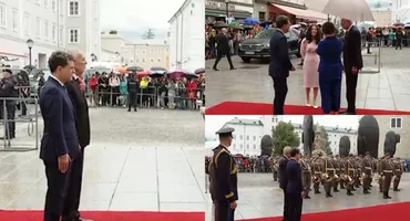 Nicușor Dan, alături Mirabela Grădinaru și cei doi copii, în vizită oficială la Salzburg. Cum au fost întâmpinați de președintele Austriei