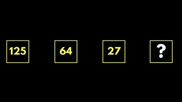 Test IQ exclusiv pentru genii | Ce număr urmează în seria: 125, 64, 27?