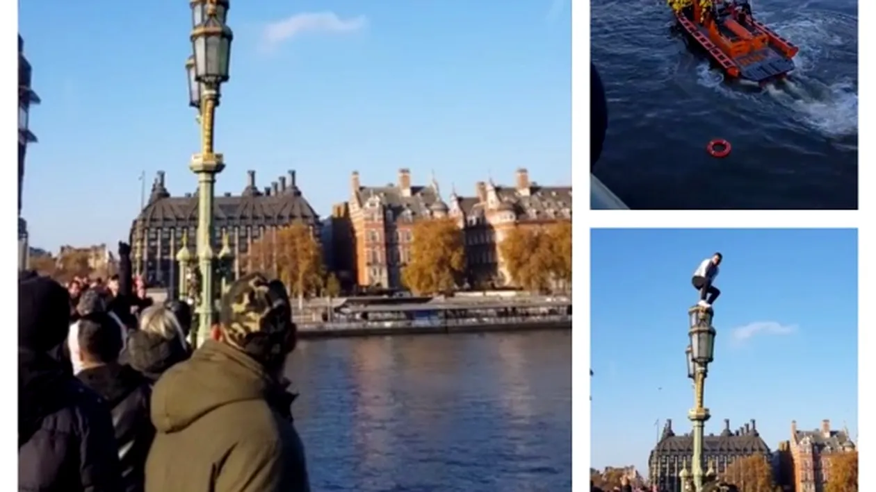 Un român s-a aruncat de pe un pod din Londra! Gestul lui a devenit viral
