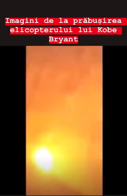 Dumnezeule, n-au avut nicio șansă! Filmarea cu momentul prăbușirii elicopterului în care se afla Kobe Bryant