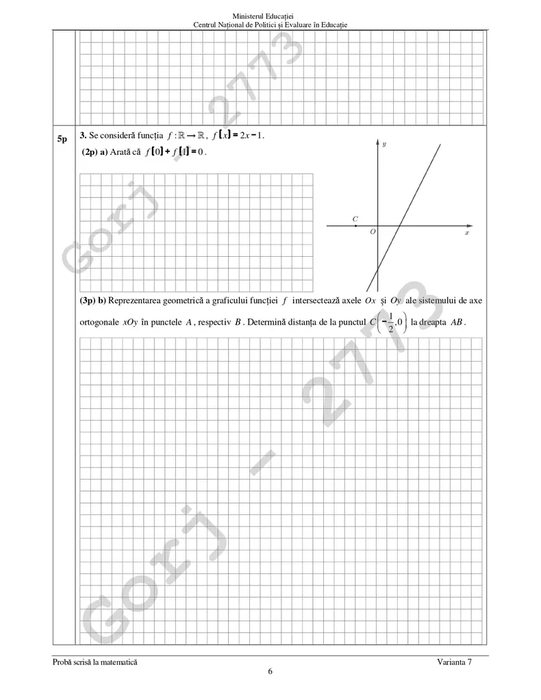 Evaluare Naţională 2024. Ce subiecte s-au dat la Matematică? Barem şi mod de rezolvare