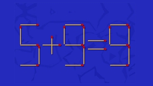 TEST IQ | Puteți muta un singur băț pentru a transforma 5+9=9 într-o egalitate corectă?