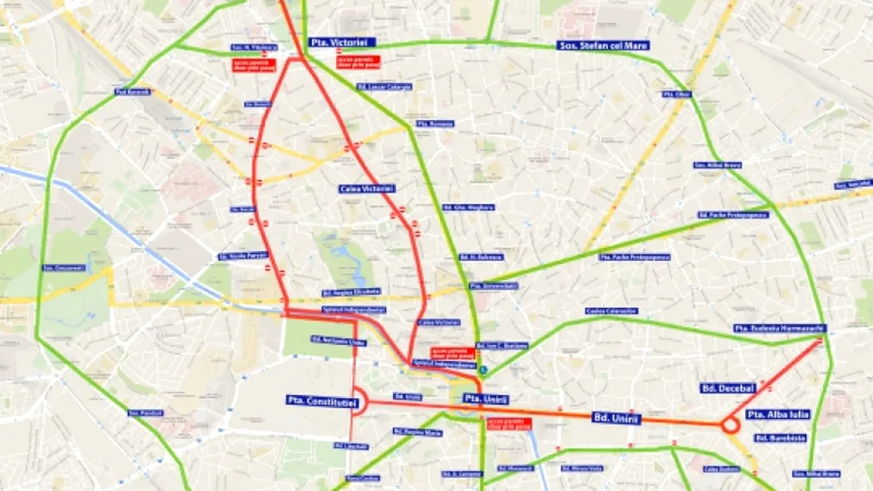 Atenție șoferi! Restricții de trafic în București. Traseele a 40 de linii de transport au fost modificate