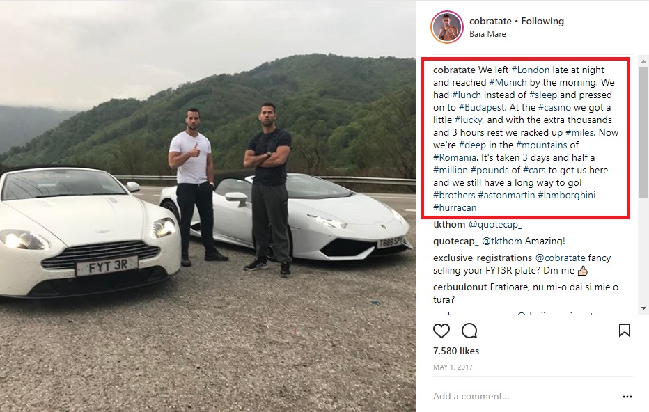 Cristi Brancu a dat de pământ cu iubitul Biancăi Drăgușanu și “cumnatul” ei: “Tristan Tate ne-a mințit. Numai firme închise din 2016, s-au șters urmele”