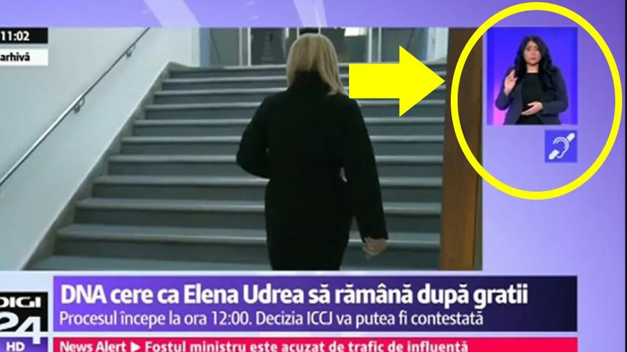 Detaliul scandalos observat de un telespectator Digi24. Ce spunea, de fapt, interpreta mimico-gestuală din imagine