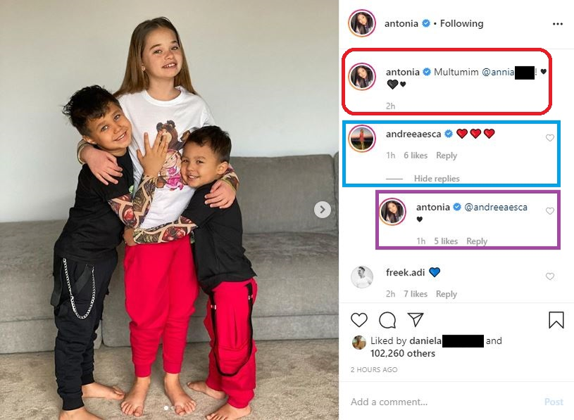 Ce emoționant! Cum a reacționat Andreea Esca la poza de album cu cei trei copii ai Antoniei