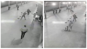 VIDEO | Un tânăr a fost luat la bătaie de iubit într-o gară din Suceava, după ce l-a părăsit pentru un travestit