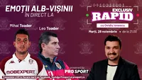 Leo Toader si Mihai Toader vin la EXCLUSIV RAPID marți, 28 noiembrie, de la ora 21.00