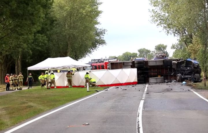 Imagini de la locul accidentului în urma căruia a murit pedofilul olandez
