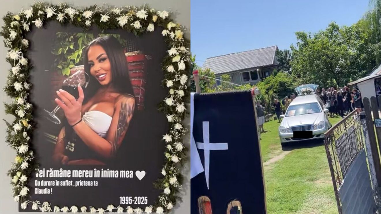 Denisa Maria Păun a fost condusă pe ultimul drum. Imagini sfâșietoare de la înmormântare