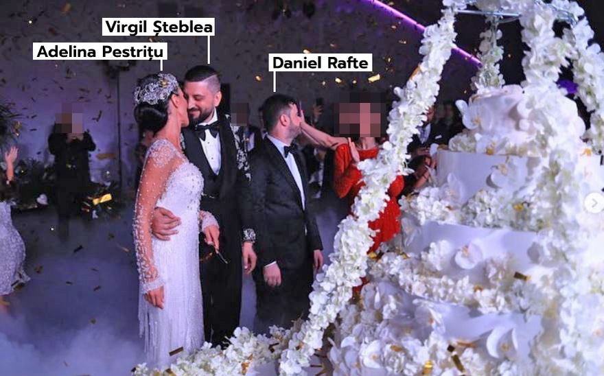 Adelina Pestrițu și Virgil Șteblea au fost cununați de Daniel Rafte (SURSA FOTO: INSTAGRAM)