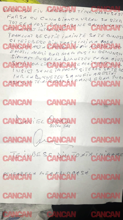 Incredibil! Ce scrisoare i-a trimis Daniel Onoriu soției din arest: „Cum să trăiesc eu fără tine?!”