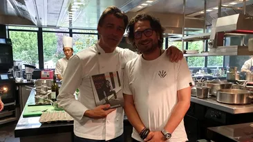 Cartea lansată de chef Florin Dumitrescu, ”Românește. Punct și de la capăt”, a ajuns la Paris!