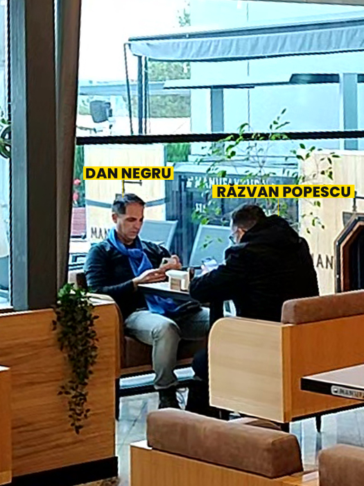Dan Negru și Răzvan Popescu au plecat din cafenea (Foto: CANCAN.RO)