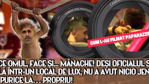 Ce face omul, face si... Manache! Desi managerul Stelei se afla intr-un local de lux, n-a avut nicio jena sa se purice. La propriu