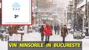 Vin ninsorile în București. Și chiar mai repede decât ne așteptam, potrivit meteorologilor EaseWeather