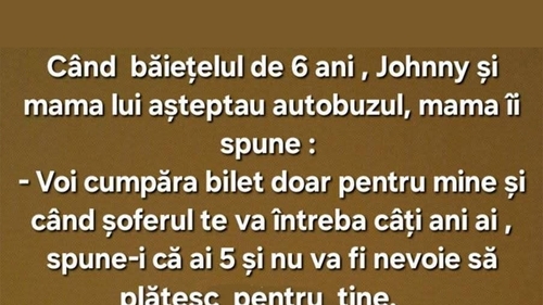 Bancul de weekend | "Voi cumpăra bilet doar pentru mine"