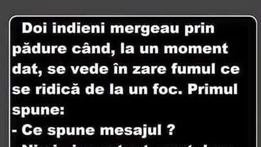 BANCUL ZILEI | Doi indieni mergeau prin pădure