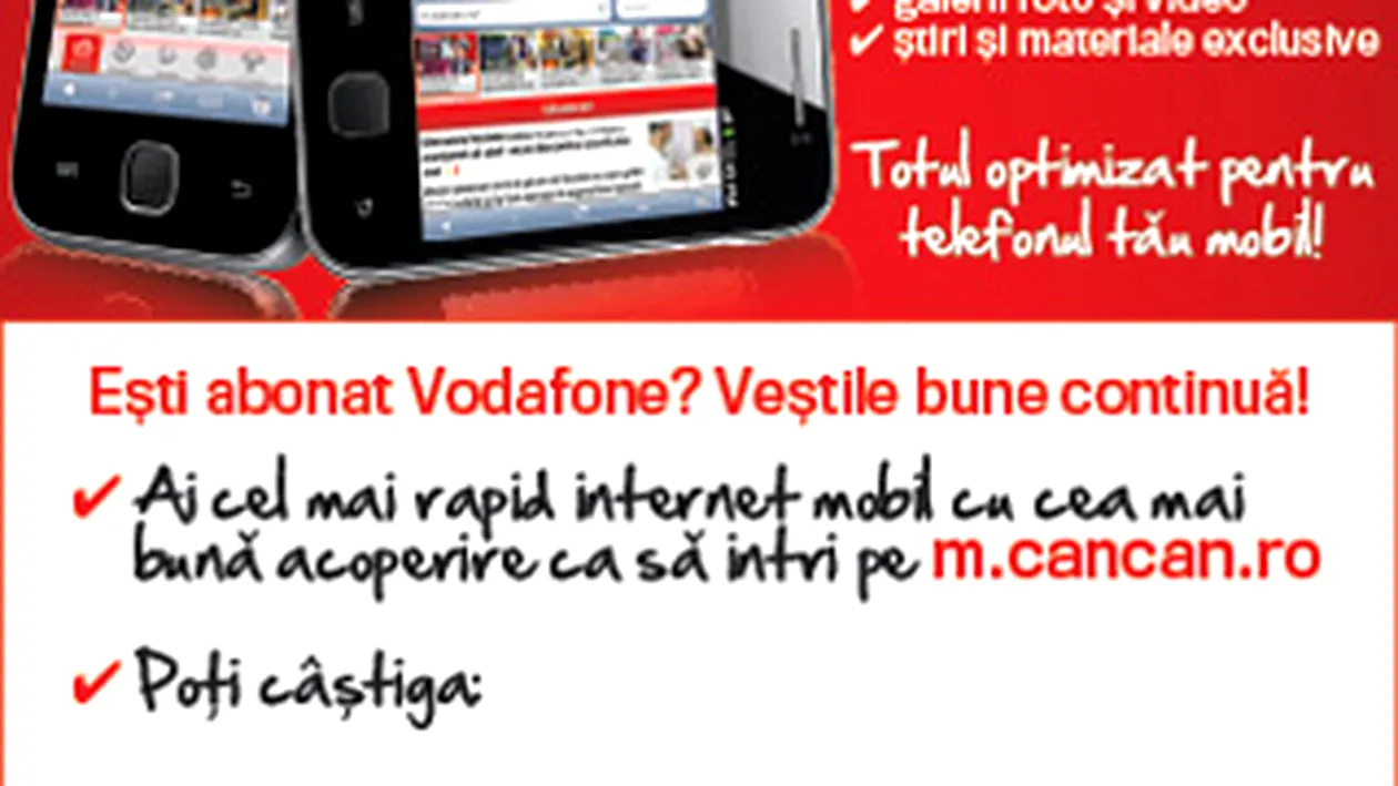 Promotia de pe m.cancan.ro continua! Aproape jumatate dintre premiile puse la bataie isi asteapta castigatorii! Si tu poti castiga un telefon sau marele premiu o super tableta!