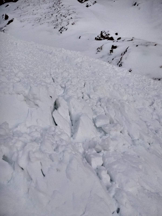 Imagini de la locul avalanșei care a ucis doi oameni, în Bucegi (Foto: Facebook - Salvamont Bușteni)