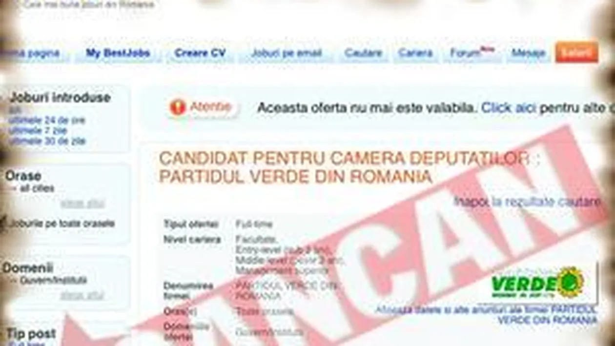 Se cauta deputati prin mica publicitate