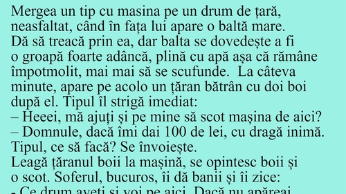 BANCUL ZILEI | "Domnule, dacă-mi dai 100 de lei, te ajut cu dragă inimă!"