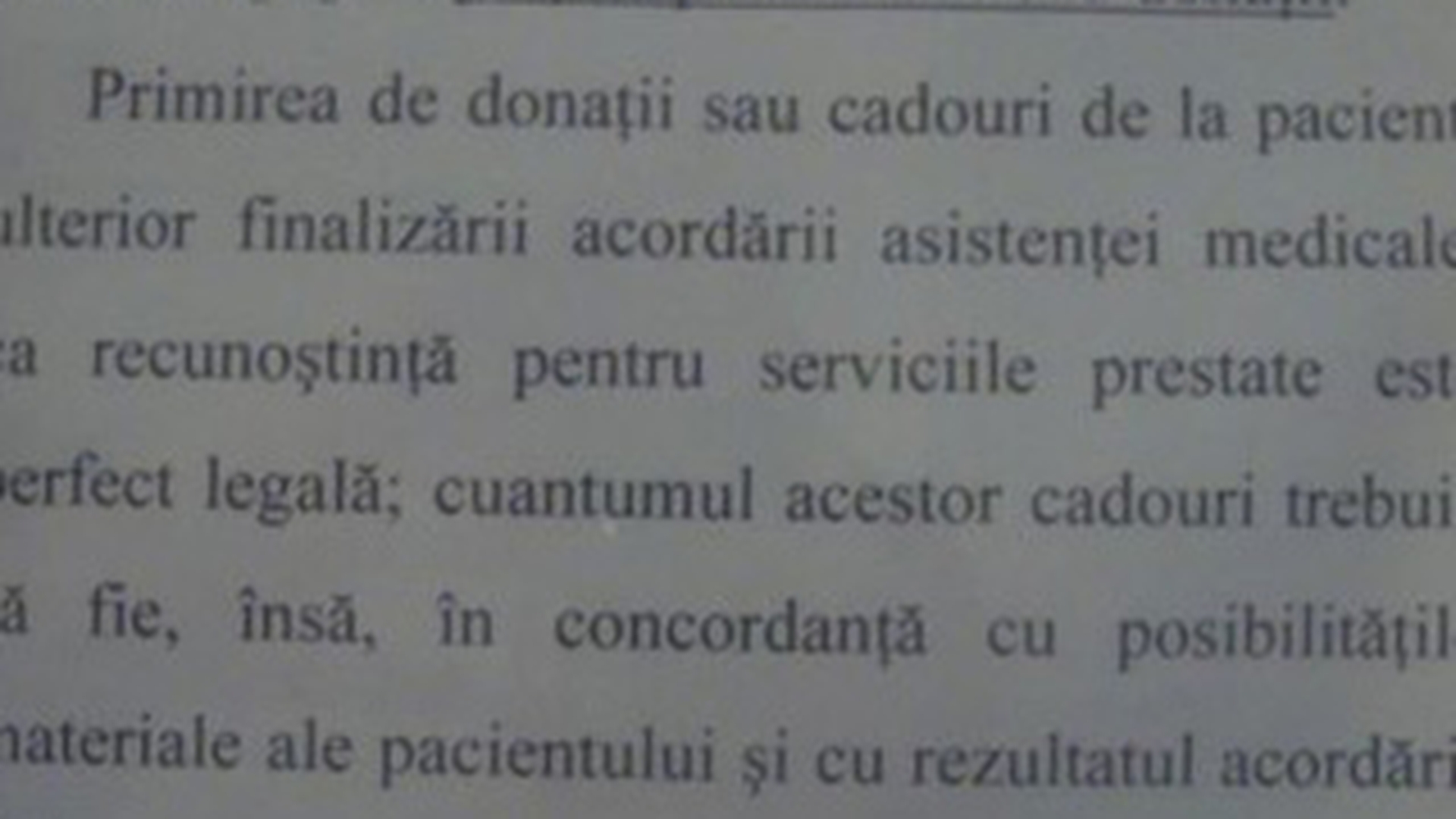 Afis intr-un spital de copii din Cluj: "Primirea de donatii sau cadouri de la pacienti este legala"