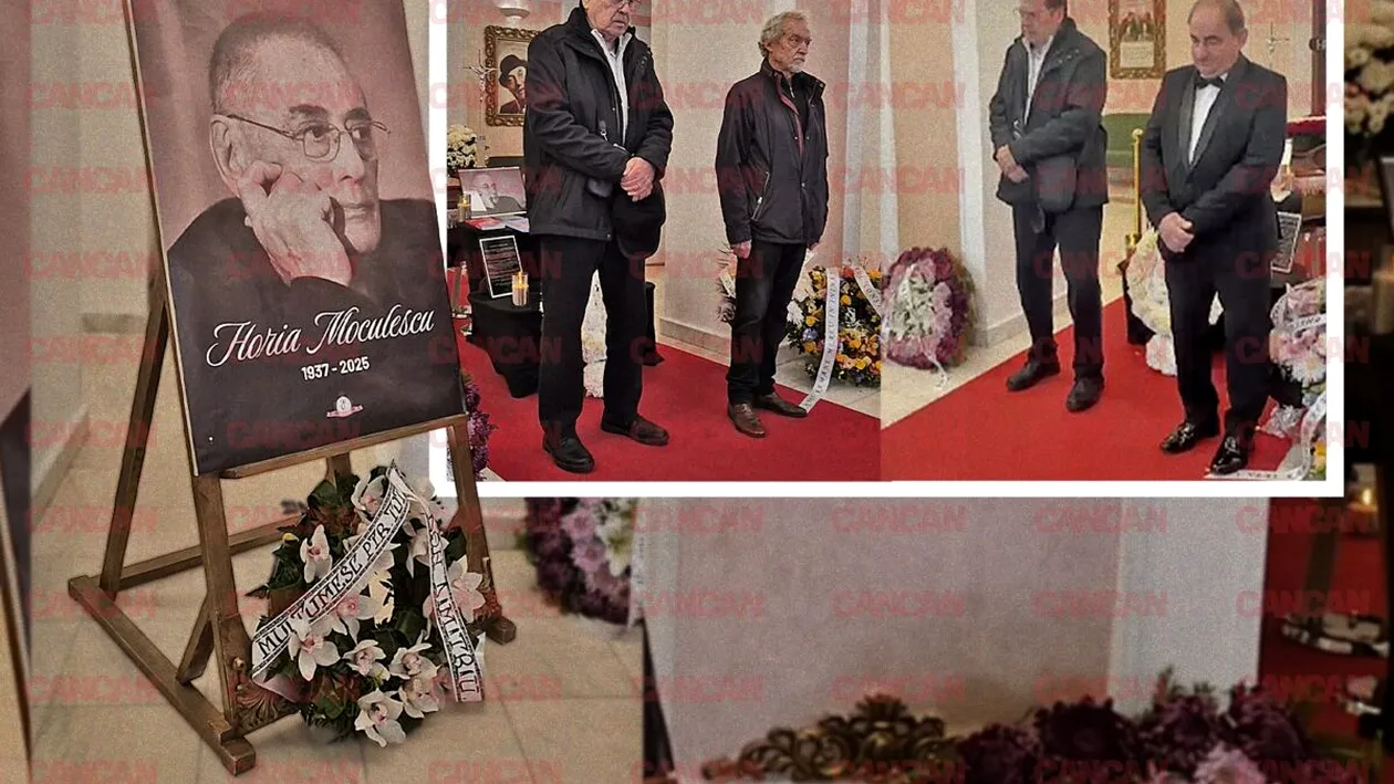 Imaginile durerii de la priveghiul lui Horia Moculescu. O mână de oameni i-au adus un ultim omagiu