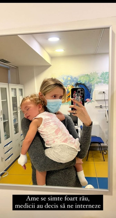 Emily Burghelea a trecut prin clipe grele după ce fetița ei s-a simțit rău și a ajuns la spital / (foto:Instagram)