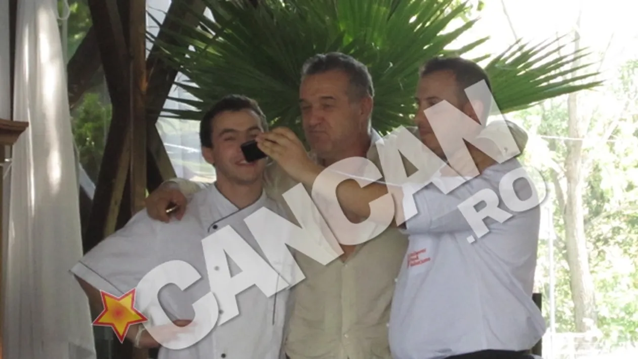 Inainte de victoria cu 5-1 in fata sepcilor rosii, Becali s-a relaxat la restaurantul lui Mitica Dragomir   Gigi a dat la 5 ospatari cate 100 de euro, Steaua a dat 5 cu U Cluj!