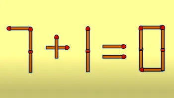 Test IQ cu chibrituri | Corectați 7 + 1 = 0, mutând un singur băț