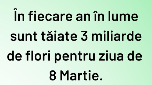 BANCUL ZILEI | Statistică de 8 Martie