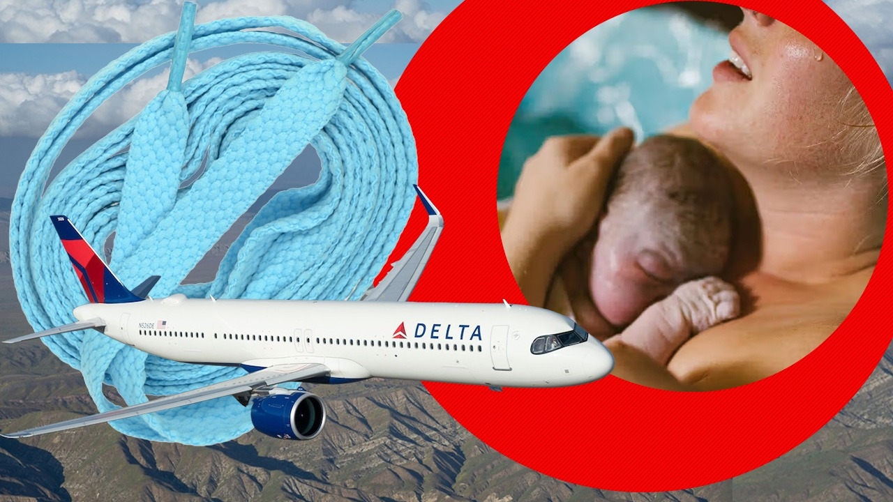 Moment unic la bord: o femeie a născut în avion iar cordonul ombilical al bebelușului a fost legat cu un șiret