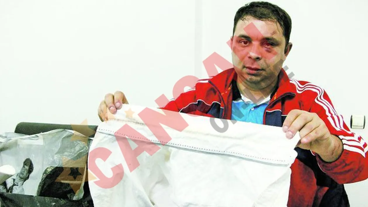 Batut pentru o plimbare cu masina politiei