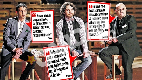 Totul despre juratii Masterchef. Sorin, Catalin si Florin il vor alege pe cel mai tare bucatar din Romania