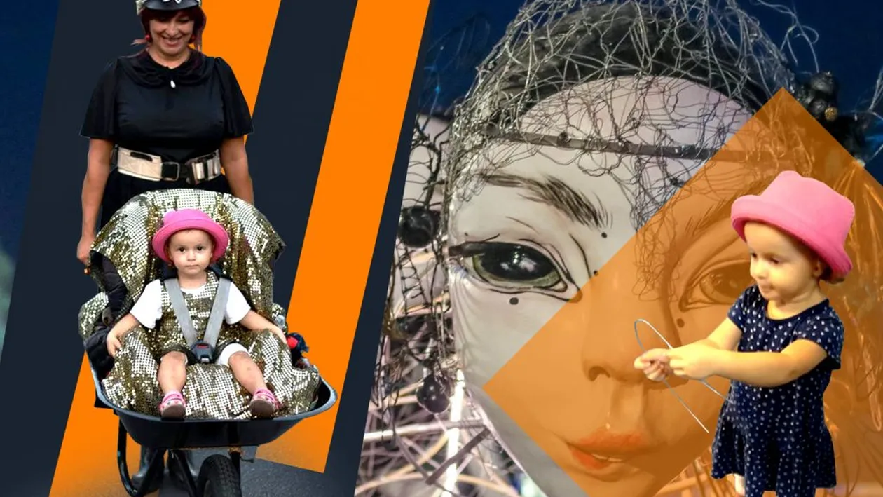 Povestea fetiței de 2 ani care a devenit vedetă printre păpușile-gigant