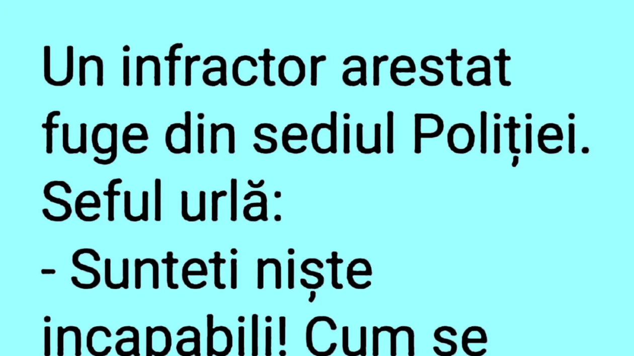 BANC | Un infractor fuge din sediul Poliției