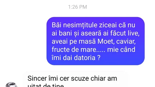 Bancul sfârșitului de săptămână | Ziceai că nu ai bani și aseară aveai pe masă Moet