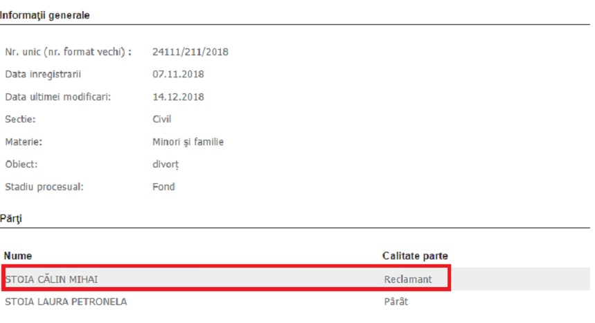 Cunoscutul miliardar român Călin Stoia a introdus acțiune de divorț