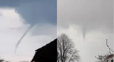 Fenomen meteo spectaculos pe cer, în Arad! Oamenii au crezut că e tornadă