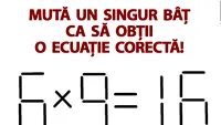 Test de inteligență | Mută un singur chibrit pentru a transforma 6x9=16 într-o egalitate corectă