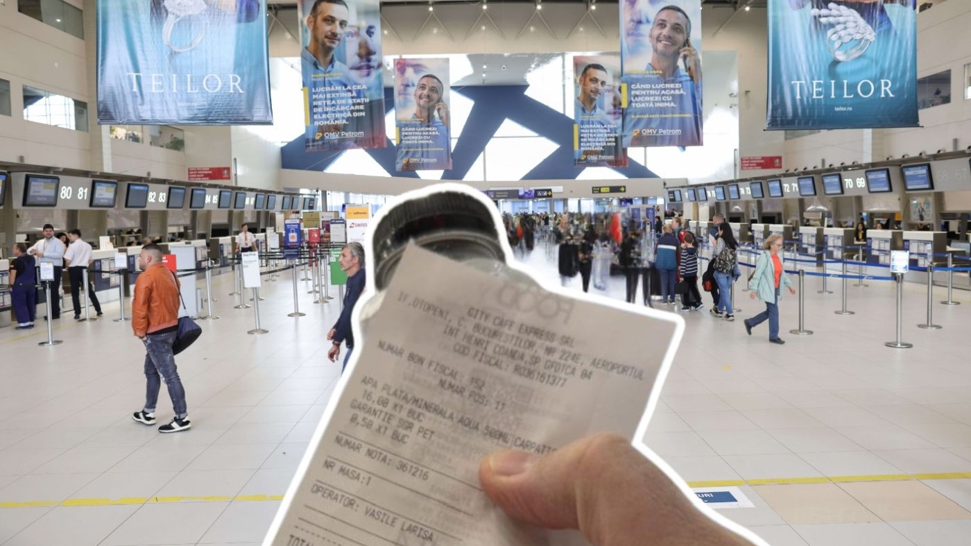 Cât a ajuns să coste o sticlă cu apă la 0,5 l în Aeroportul Otopeni, la finalul lunii octombrie 2025