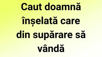 Bancul sfârșitului de săptămână | Caut doamnă înșelată