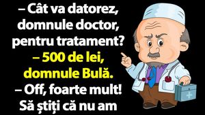 BANC | Bulă se duce la doctor, dar nu are bani de tratament