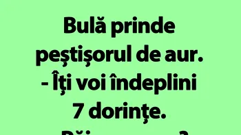 BANC | Peștișorul de aur al lui Bulă