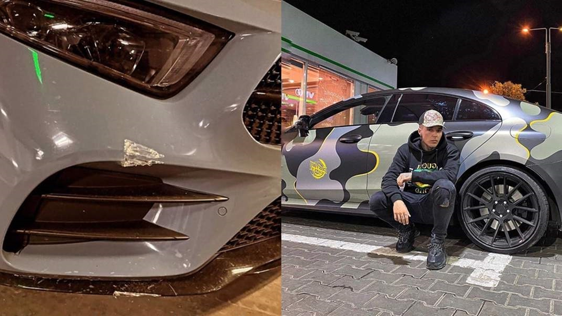 Lino Golden, din nou cu bolidul avariat. Cum a reușit să-și lovească iar mașina de zeci de mii de euro