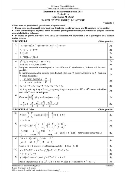 Subiecte BAC 2019. Ce poate pica la limba română și la matematică