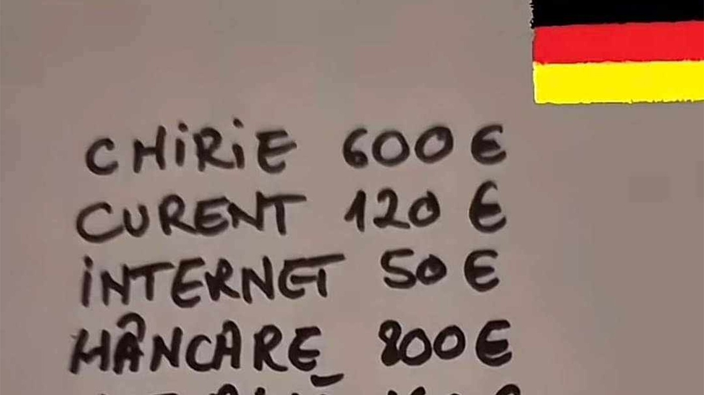 Câți bani costă să trăiești o lună în Germania. Un român stabilit acolo a făcut calculul complet: "Chirie 600 euro, curent 120 euro.."