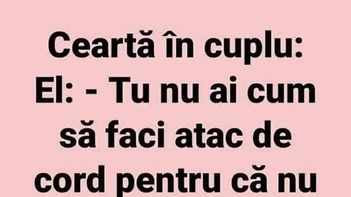 BANCUL ZILEI | Ceartă inteligentă în cuplu