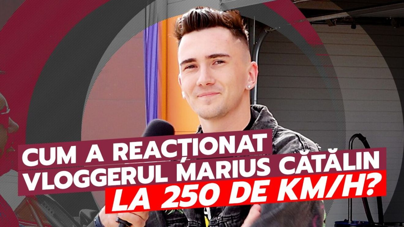 Viteză la limită! Cum a reacționat vloggerul Marius Cătălin la 250 km/h cu Porsche 911 GT3 Cup